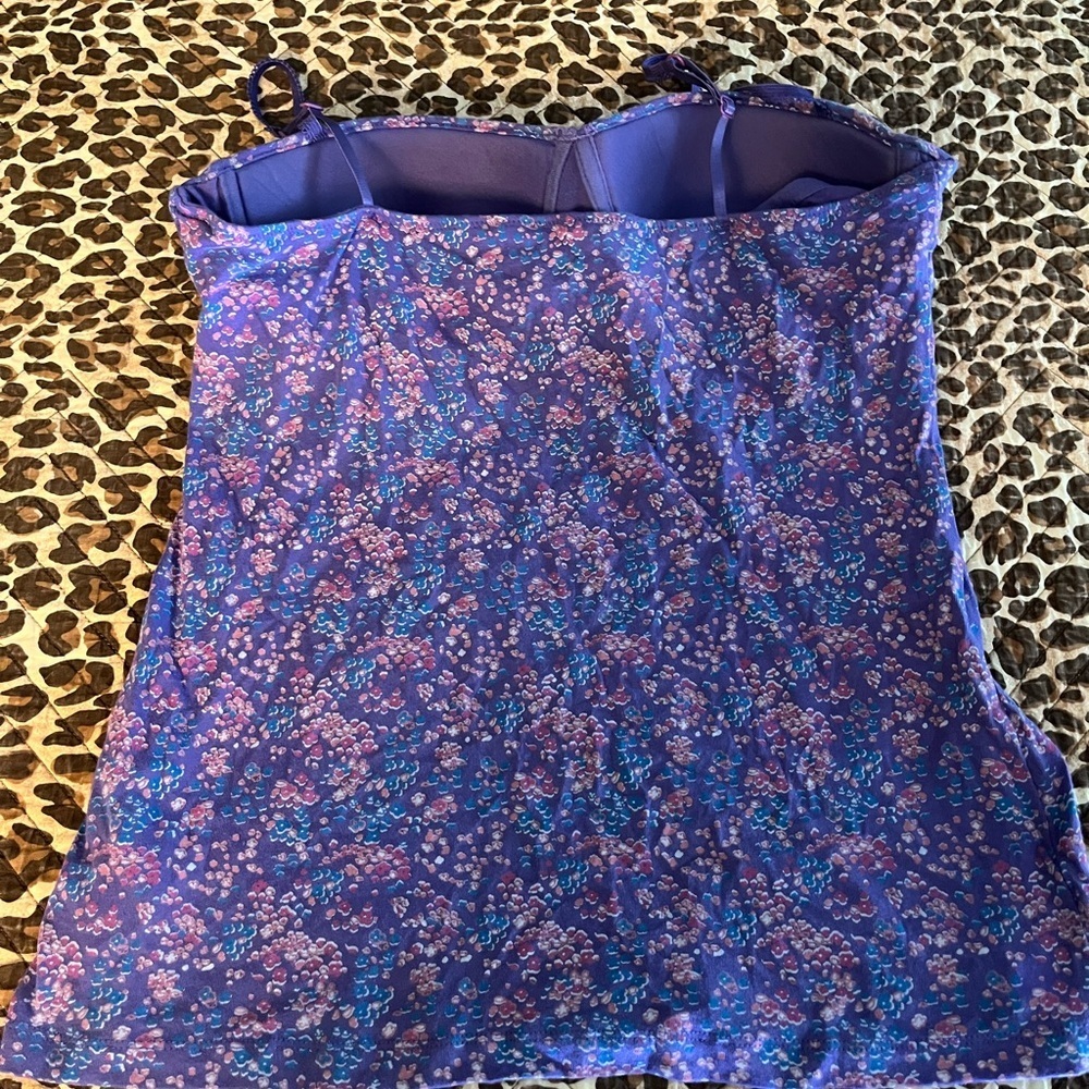 Floral Bustier spaghetti strap cami tank top - Picture 11 of 11